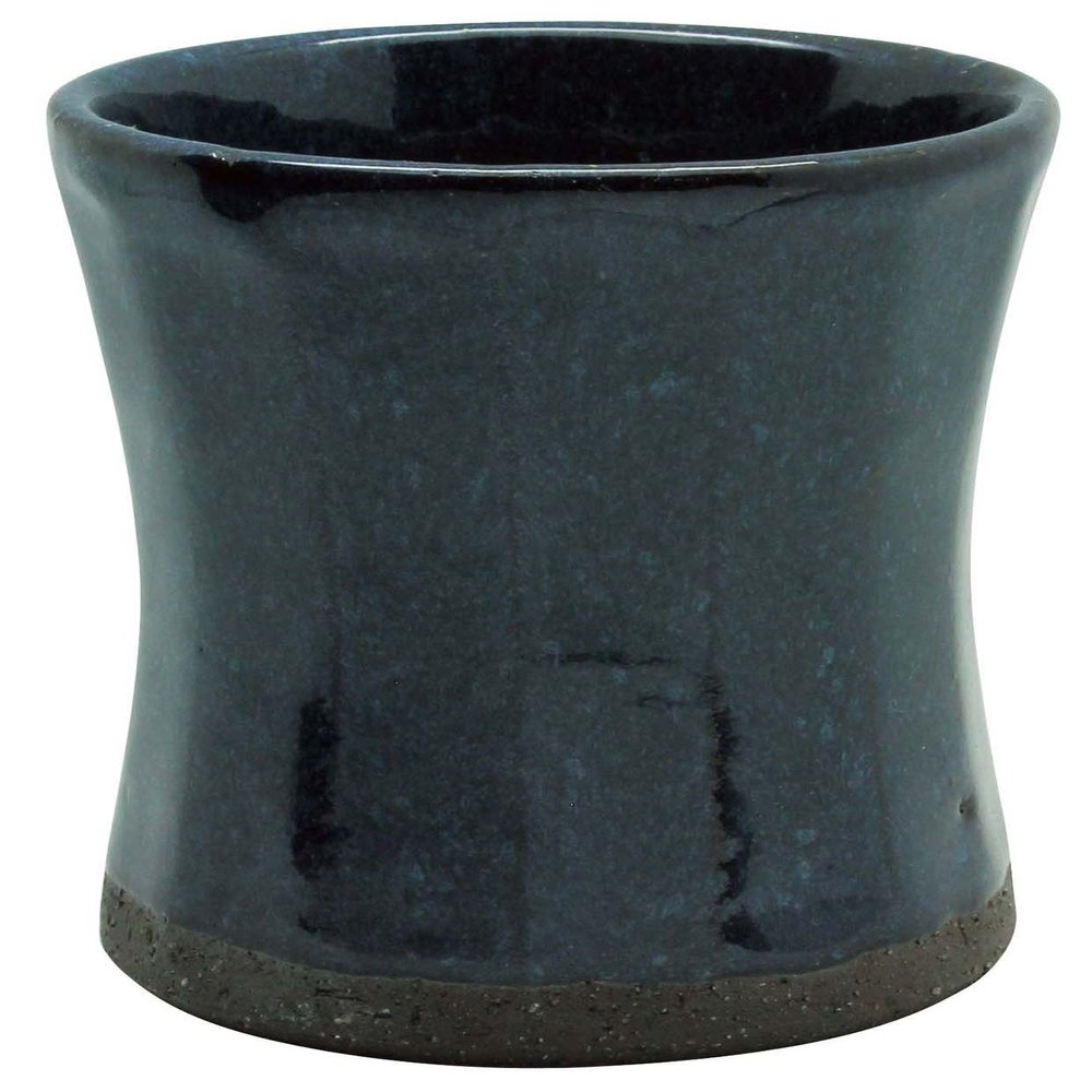 (Izawa Corporation) Gris Cup & Hand Towel Set (Comes in Wooden Box), Shaving, Blue 112346