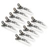 10pcs/set Multicolor Croc Clips Transparent Plastic Hairdresser Clip Hair Styling Sectioning Barrettes Non Slip Alligator Clip Salon DIY Accessories Hairpins for Women and Girls(10pcs-Black) view 3