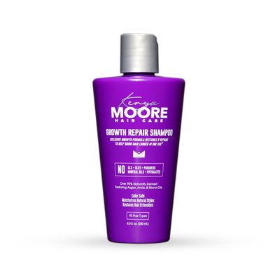 Kenya Moore Hair Care Growth + Repair Shampoo for Dry, Damaged Hair, Strengthening and Hydrating, 8.5 oz.