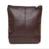 Ashlin Genuine Cowhide Leather with Top zipper closure Large Cosmetic Bag, Dark Brown view 1