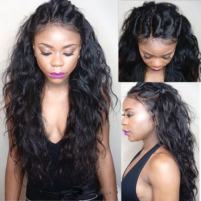 Ruma Hair Brazilian Wet and Wavy Full Lace Human Hair Wigs For Black Women Glueless Water Wave Virgin Hair Lace Front Wigs With Baby Hair (26''Full Lace Wig, 130% Density)