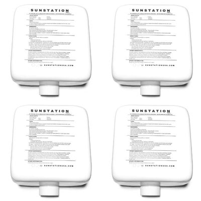 (4 Pack) Sunscreen Refill - SPF 30 Broad Spectrum 100% All-Natural, Eco-Friendly Sunscreen (by Sunstation USA)
