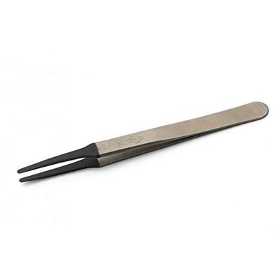 Style 2ASASL Italian Tweezer with Flat Round Tips, 4-3/4"