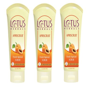 Lotus Herbals Fresh Apricot Scrub (60-ML) (Packm of 3)