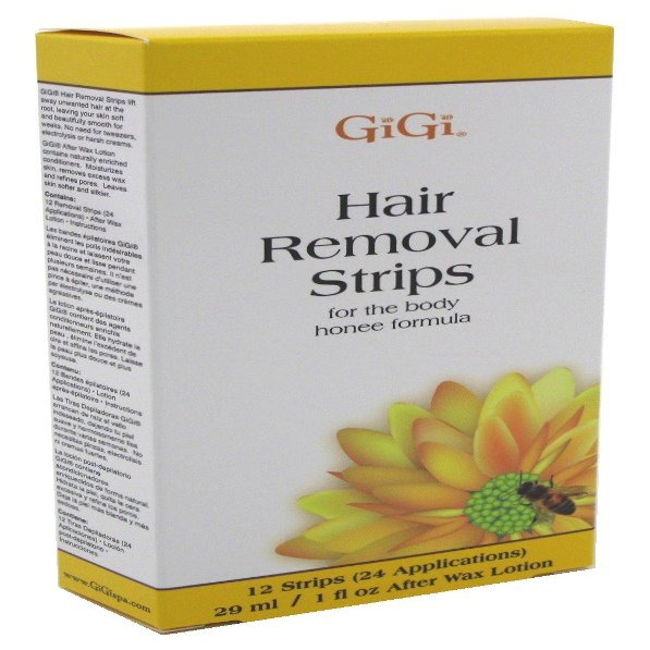 GiGi Hair Removal Strips for the Body 12 ea (Pack of 6)