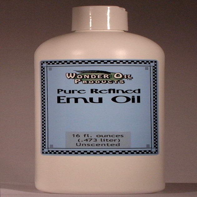 16 fl. ounces 100% Pure Triple Refined Emu Oil