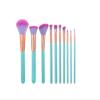 10 PCS Professional Mermaid Blush Cosmetic Brushes Kit Powder Brushes with Shell Cosmetic Bag view 2