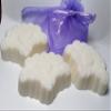 3 Pc White Floral Scent Guest Soaps Victorian Hearts with Organza Gift Bag view 1