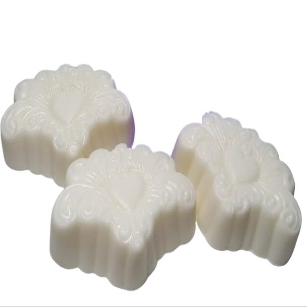 3 Pc Guest Soaps Victorian Hearts - Gardenia Scent - with Organza Gift Bag