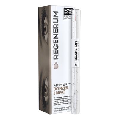 Regenerum - Eyelash and Eyebrow Regenerating Serum - Intensive Care for Brittle Eyebrows and Eyelashes with Dual Formula for Nourishment - 11g