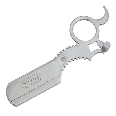Barber Salon Straight Cut Throat Wet Shaving Razor Shavette Rasoirs 4 Colours (Silver)