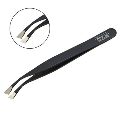 5" Black Eyelash Extension Long Tweezers for Russian Volume Lash Extensions