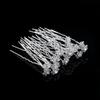 20pcs Rhinestone Rose Flower Hair Pin Crystal Bride Wedding Hair Clip U Shape Metal Bobby Pin Jewelry Hair Accessories Decoration, White view 2