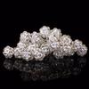 20pcs Rhinestone Rose Flower Hair Pin Crystal Bride Wedding Hair Clip U Shape Metal Bobby Pin Jewelry Hair Accessories Decoration, White view 4