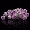 20pcs Rhinestone Rose Flower Hair Bobby Pin Crystal Bride Wedding Metal Hair Clip Decoration U Shape Jewelry Headpiece Accessories, Purple view 4