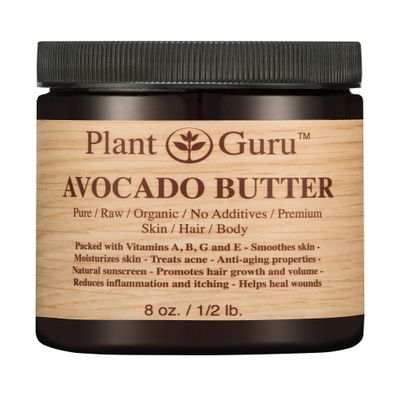 Avocado Body Butter 8 oz. 100% Pure Raw Fresh Natural Cold Pressed. Skin, Hair, Nail Moisturizer, DIY Creams, Balms, Lotions, Soaps.
