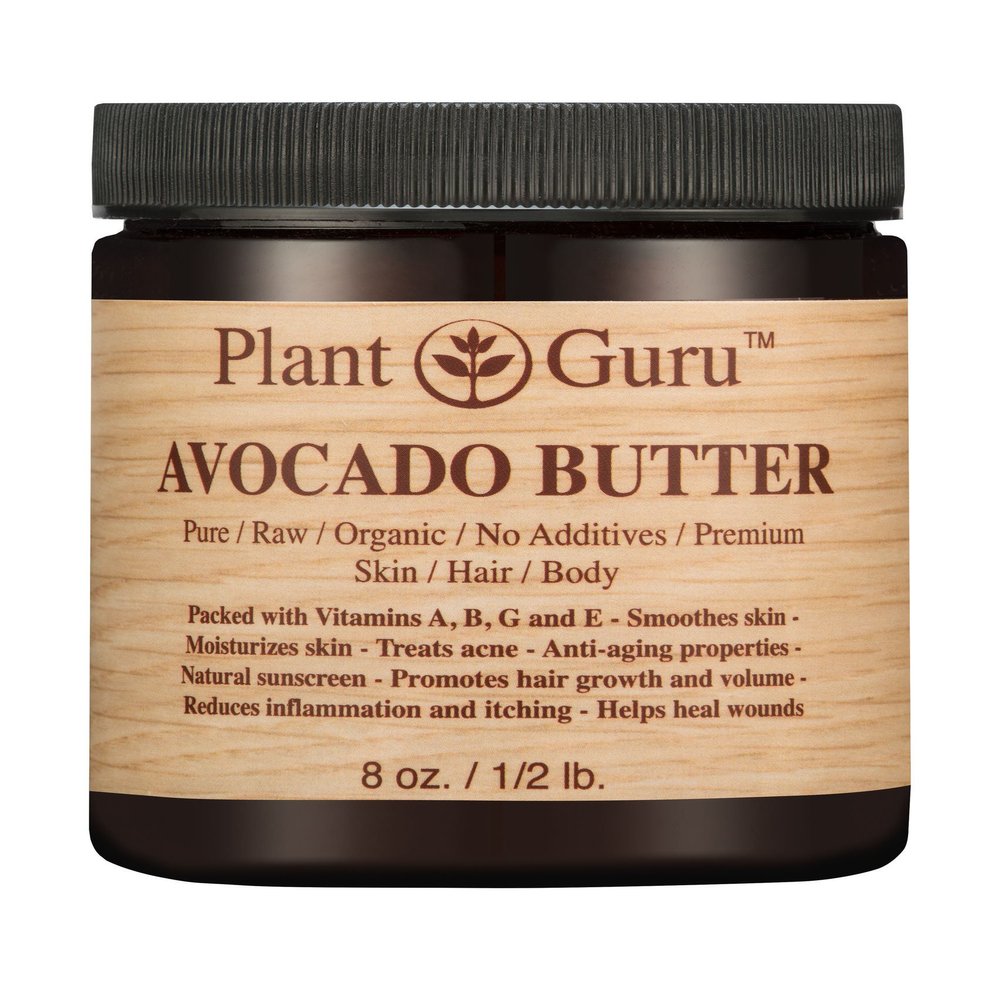 Avocado Body Butter 8 oz. 100% Pure Raw Fresh Natural Cold Pressed. Skin, Hair, Nail Moisturizer, DIY Creams, Balms, Lotions, Soaps.