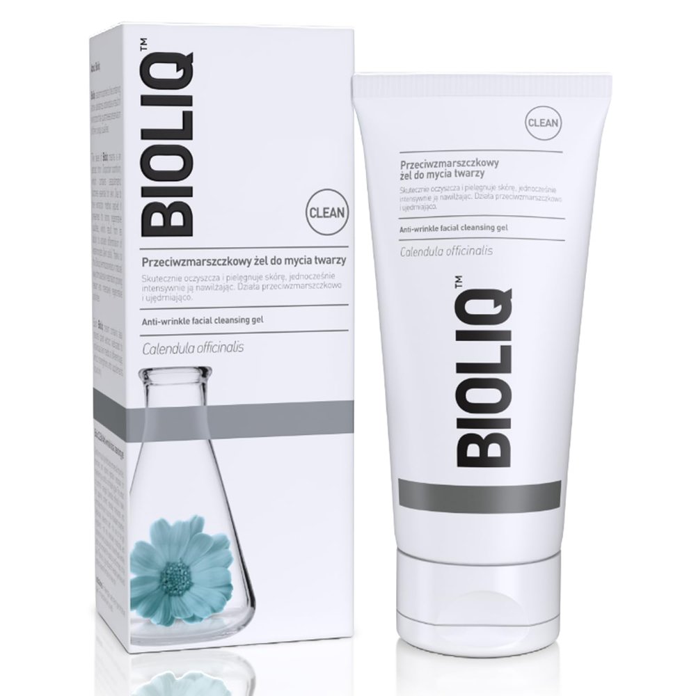 Bioliq - Clean Anti-Wrinkle Facial Cleansing Gel with Marigold Extract and Hyaluronic Acid - Hydration, Wrinkle Prevention, Skin Firming - 125 ml
