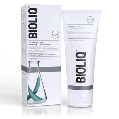 Bioliq - Clean 3-in-1 Cleansing Gel - Ultimate Care for Sport and Pool Enthusiasts with Saccharomyces Ferment, Marigold, Aloe, and More - 180 ml