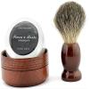 Pure Badger Hair Shaving Brush Natural Wood Mug Bowl Hand-Made Soap Barber Set view 2