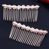 8-Flower Hairpin Combs Crystal Rhinestone Bridal Hair Pins Hair Clips Women Wedding Headpiece for Bride Bridesmaids view 4