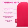 Skinny Tan Pink Velvet Tanning Mitt - Velvety Soft Luxe Texture - Waterproof Lining to Keep Hands Stain Free - Smooth for Flawless Finish - Long-Lasting and Machine Washable - 1 pc Applicator view 2