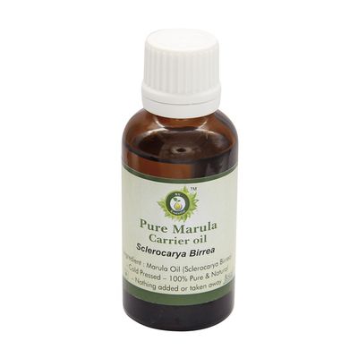 R V Essential Pure Marula Carrier Oil 15ml (0.507oz)- Sclerocarya Birrea (100% Pure and Natural Cold Pressed)