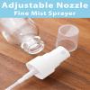 1 oz Clear Glass Boston Round Bottle with White Fine Mist Spray (12 Pack) + Funnel Refillable Empty Storage Containers view 4