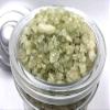 Almond coconut bath salt 12 oz glass container view 3