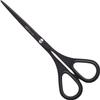 ALLEX Small Black Scissors for Office 5.5" [Non-Stick], All Purpose Slim & Thin Low Profile Scissors, Made in JAPAN, All Metal Japanese Stainless Steel Blade with Non-Slip Soft Ring, Black view 1