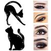 2 in 1 Cat Shape Eyeliner Template Stencil Smoky Eyeshadow Applicators Eyeliner Plate Matte PVC Material Professional Multifunction Black Cat Shape Eye liner & Eye Shadow Guide Template (1pack) view 4