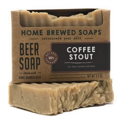 Beer Soap, Palm Free Soap Bar, 1-3.5 oz Coffee Stout Beer Soap, Home Brewed Soaps