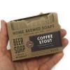 Beer Soap, Palm Free Soap Bar, 1-3.5 oz Coffee Stout Beer Soap, Home Brewed Soaps view 3
