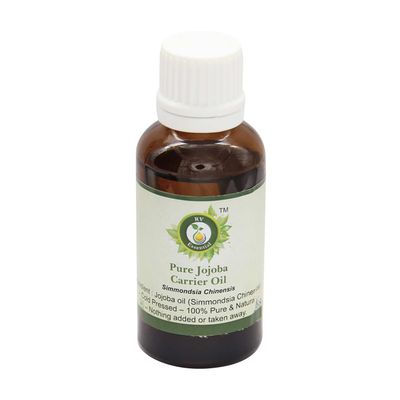 R V Essential Pure Jojoba Carrier Oil 15ml (0.507oz)- Simmondsia Chinensis (100% Pure and Natural Cold Pressed)