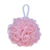 LISSOMPLUME Mesh Pouf Bath Sponge Exfoliating Shower Ball Pom Cleaning Accessory Pink Color view 1