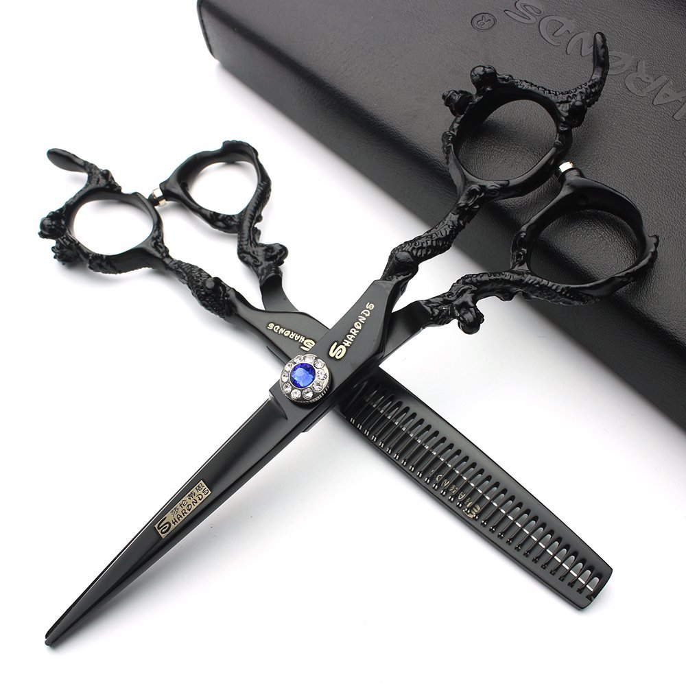Hairdresser professional 6 inch high end JP 440C hairdressing scissors set hairstyle tools hair scissors set (scissors set)