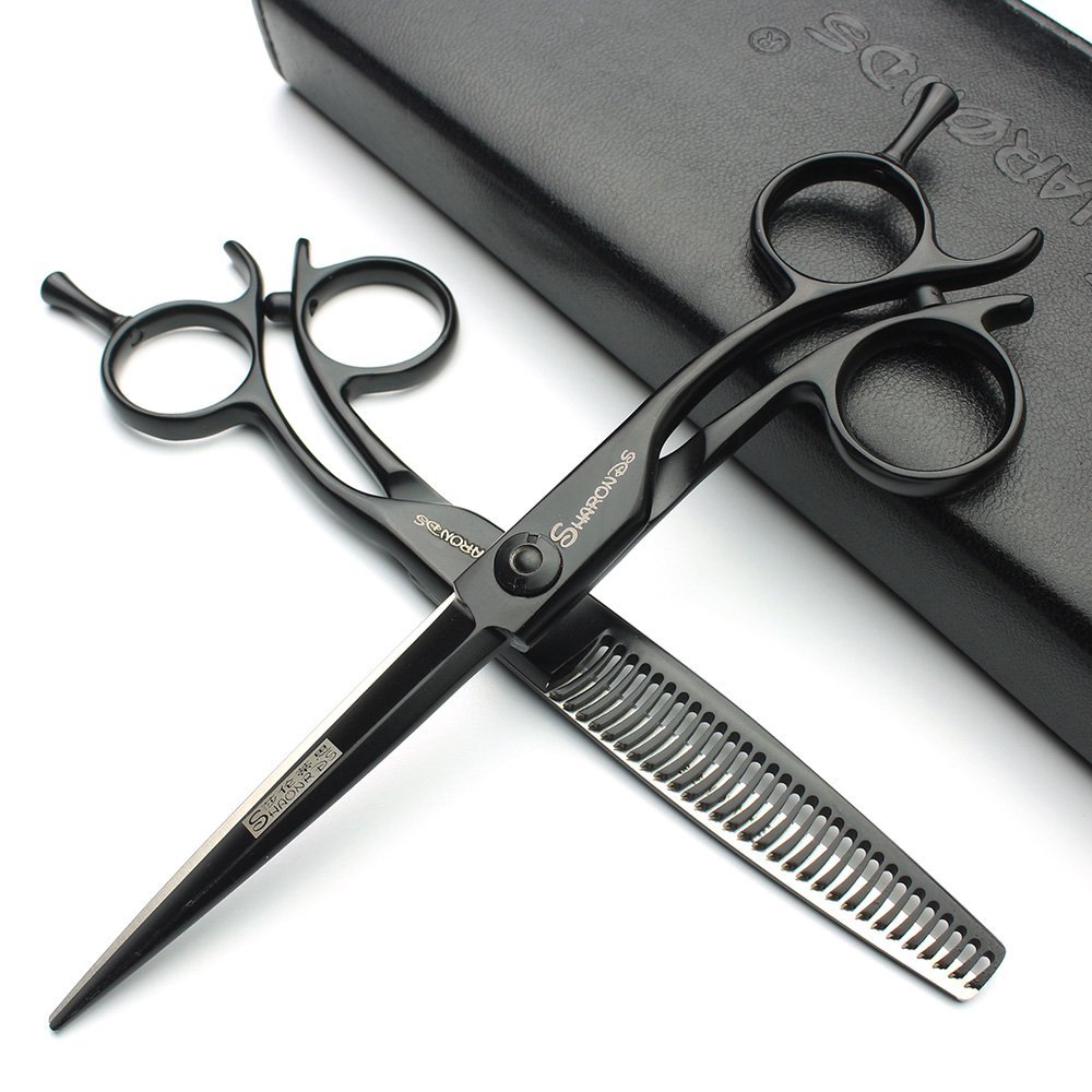 6-inch hair clipper set, hair clippers, thinner scissors SHARONDS 440C black