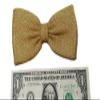 Figure Skating-Dance-Performance Hair Bow Collection (Alligator Clip, Shimmering Gold) view 3