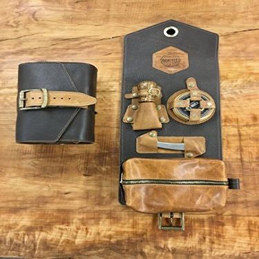 9 Gents Flintshire Leather Shave Roll