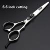 5.5Inch Japanese 440C Laser Hair Cutting Salon Professional Hairdresser Thinning Haircuts Set view 3