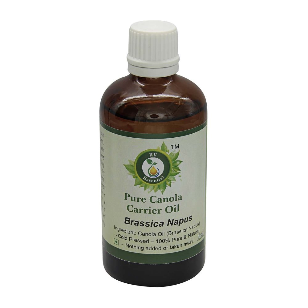 R V Essential Pure Canola Carrier Oil 15ml (0.507oz)- Brassica Napus (100% Pure and Natural Cold Pressed)