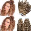 Remeehi 20pcs Kinky Curly Remy Skin Weft Tape on in Human Hair Hair Extensions 60g (20" 33#) view 1