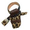 Hairdressing Tool Belt, (Leopard Pattern) MADE IN ITALY Genuine Leather Professional Barber & Salon Holster view 1