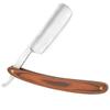 Grandslam Pro Natural Wooden Handle 420 Stainless Steel Straight Razor with Premium Leather Strop,Straight Razor Shaving Kit for Men,2 Layers Leather Canvas Strop Sharpening Strop Brown view 2
