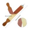 Grandslam Pro Natural Wooden Handle 420 Stainless Steel Straight Razor with Premium Leather Strop,Straight Razor Shaving Kit for Men,2 Layers Leather Canvas Strop Sharpening Strop Brown view 3