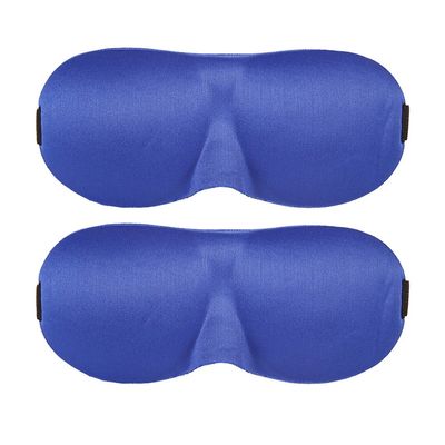 2 Pack Magik Travel 3D Eye Mask Sleep Soft Padded Shade Cover Rest Relax Sleeping Blindfold (Blue)