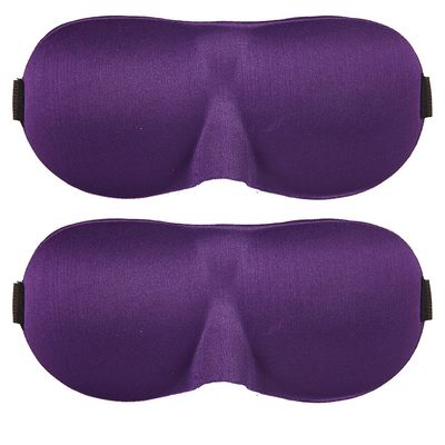2 Pack Magik Travel 3D Eye Mask Sleep Soft Padded Shade Cover Rest Relax Sleeping Blindfold (Purple)