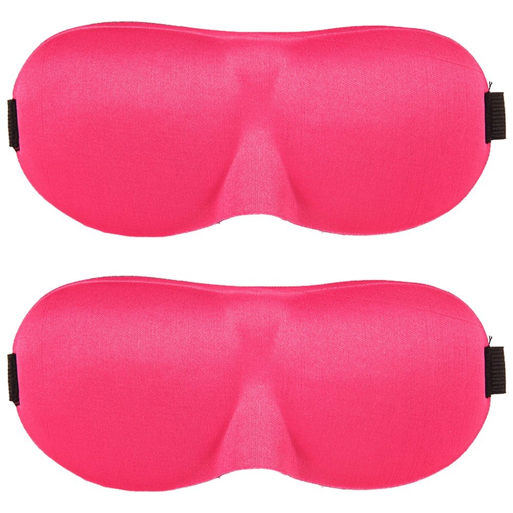 2 Pack Magik Travel 3D Eye Mask Sleep Soft Padded Shade Cover Rest Relax Sleeping Blindfold (Pink)