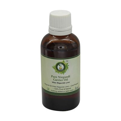 R V Essential Pure Nirgundi Carrier Oil 15ml (0.507oz)- Vitex Negundo Linn (100% Pure and Natural Cold Pressed)