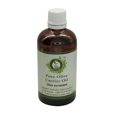 R V Essential Pure Olive Carrier Oil 10ml (0.338oz)- Olea Europaea (100% Pure and Natural Cold Pressed)